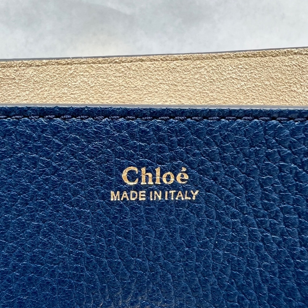 CHLOE Navy Medium Drew Bag - Picture 6 of 14